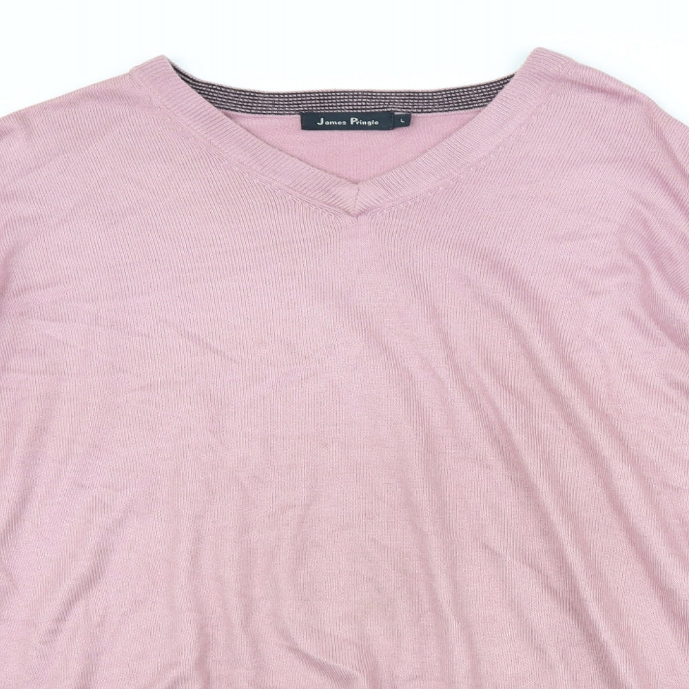 James pringle Mens Pink   Pullover Jumper Size L