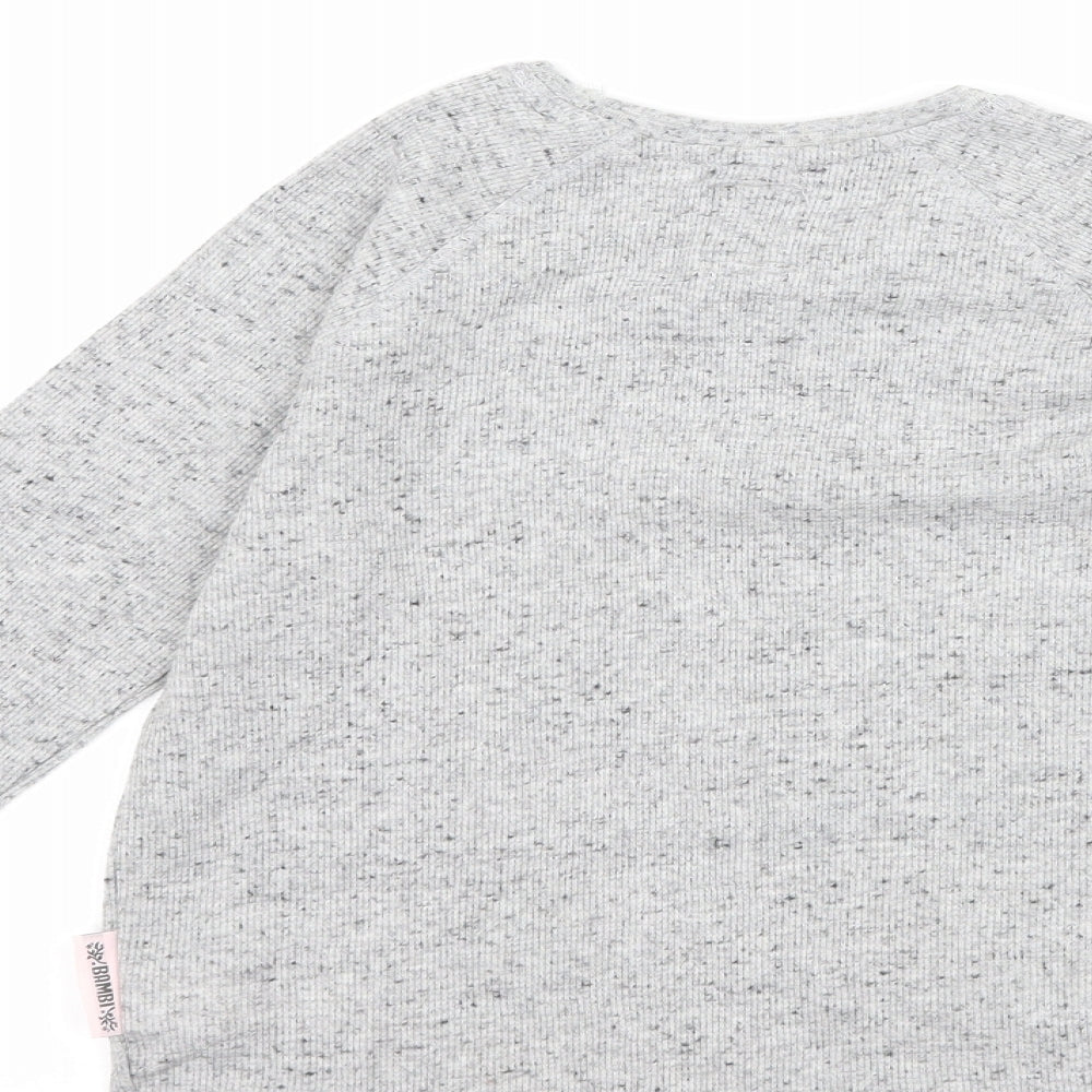 Primark Girls Grey   Basic T-Shirt Size 8-9 Years  - Disney Bambi