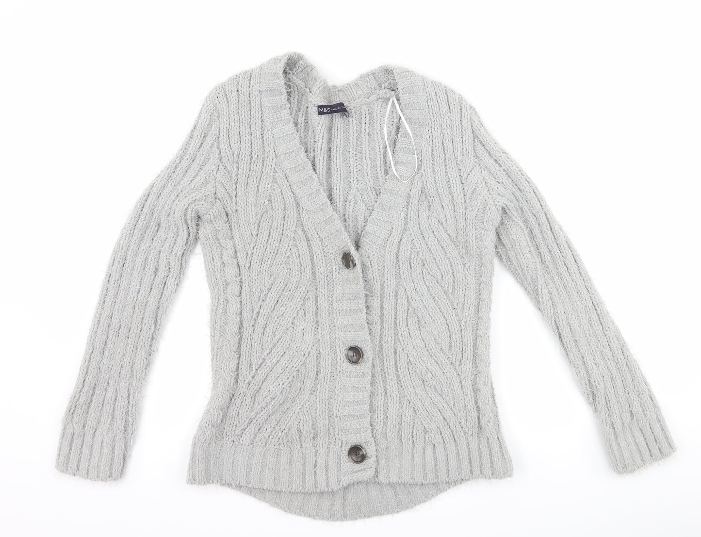 Marks and Spencer Womens Grey   Cardigan Jumper Size S