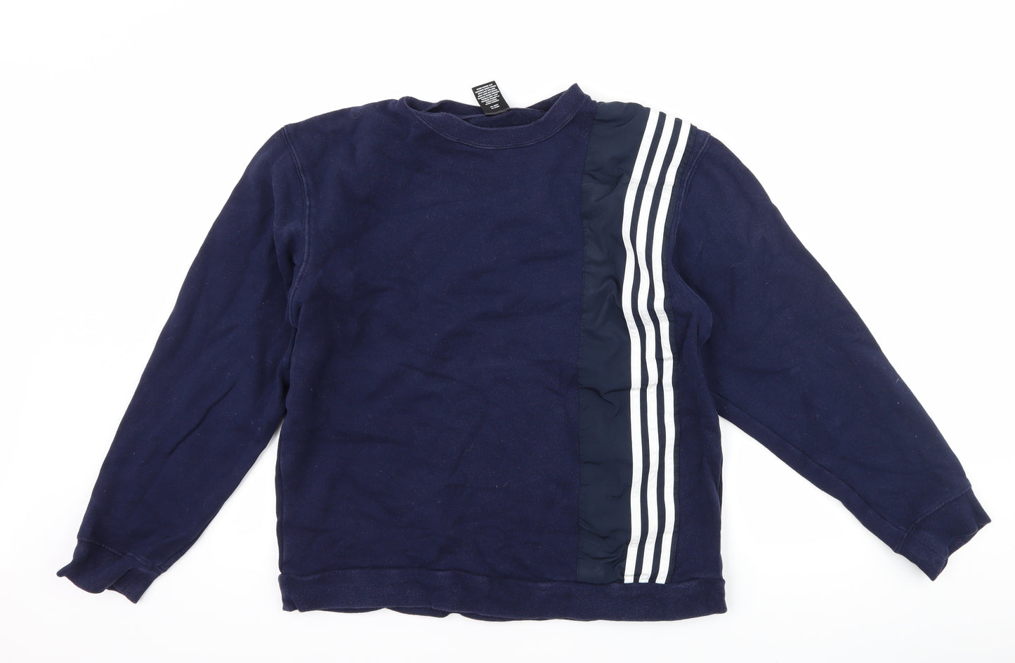 Cheetah Mens Blue Striped  Pullover Sweatshirt Size S