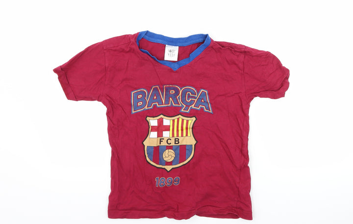 FC Barcelona Boys Purple Basic T-Shirt Size 8-9 Years - FC Barcelona