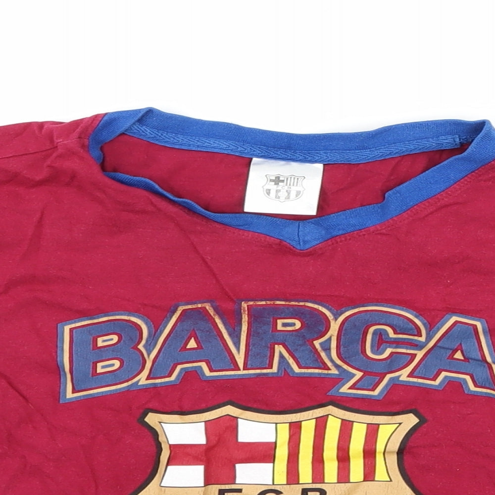 FC Barcelona Boys Purple   Basic T-Shirt Size 8-9 Years  - FC Barcelona