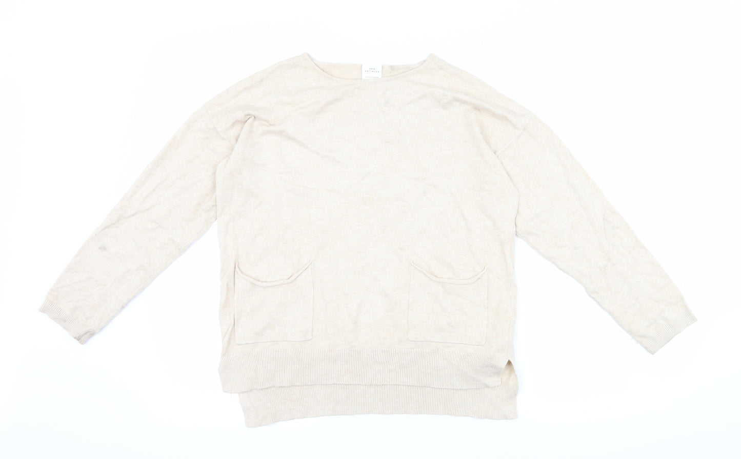 Zara Girls Beige   Pullover Jumper Size 11-12 Years