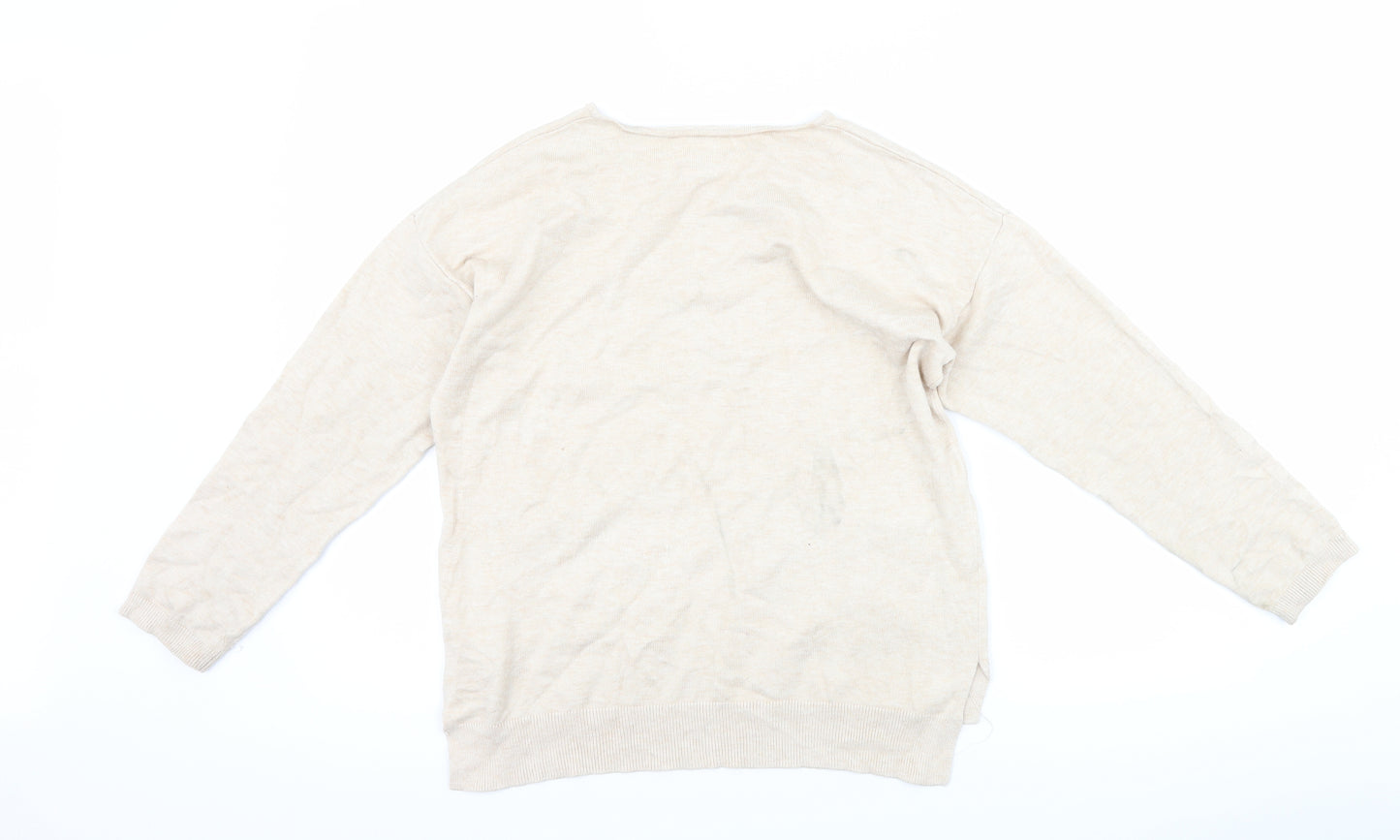 Zara Girls Beige   Pullover Jumper Size 11-12 Years