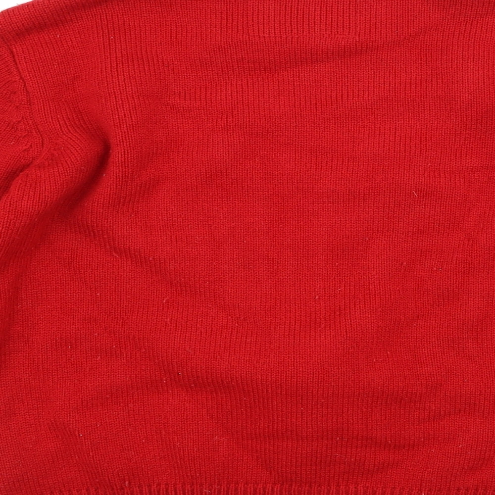 Primark Boys Red   Pullover Jumper Size 10-11 Years  - Reindeer Christmas