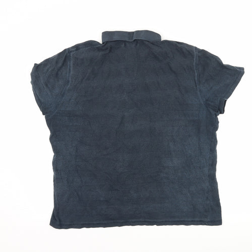 TU Mens Blue    Polo Size L