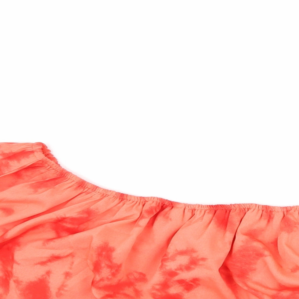 Boohoo Womens Red   Cropped T-Shirt Size 14