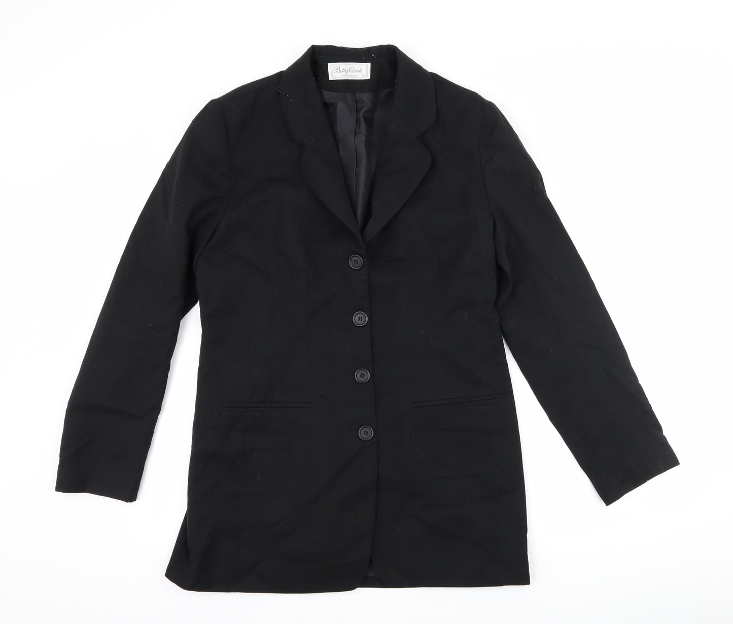 Betty Clark Womens Black   Jacket Suit Jacket Size 12