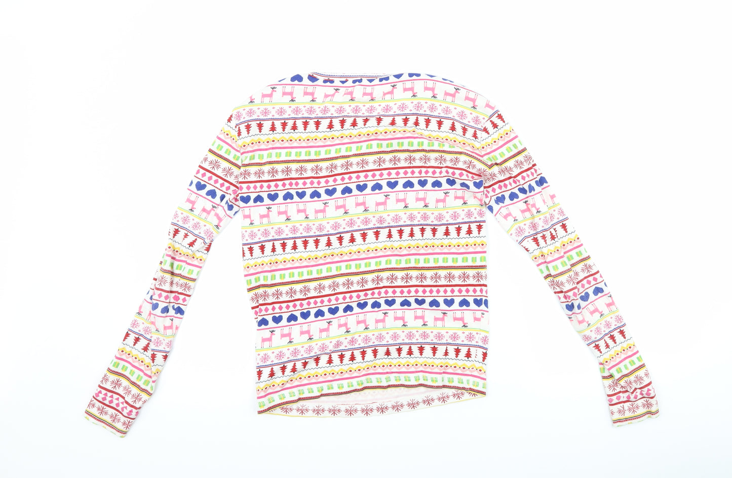 Gap Girls White Geometric  Top Pyjama Top Size 14 Years  - Christmas
