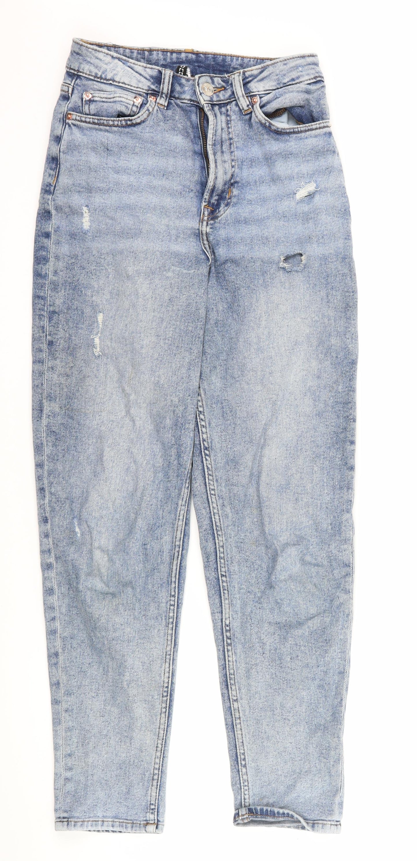 H&M Womens Blue  Denim Mom Jeans Size 6 L28 in
