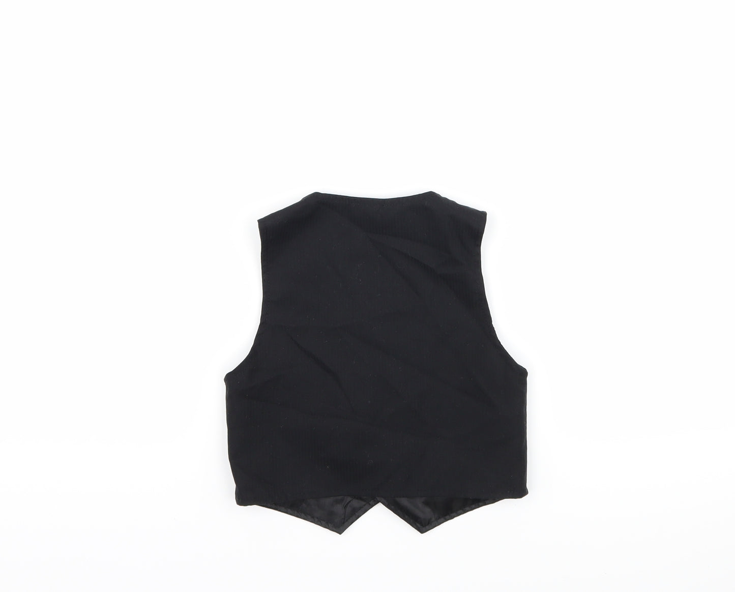 Preworn Boys Black   Jacket Waistcoat Size 12 Months