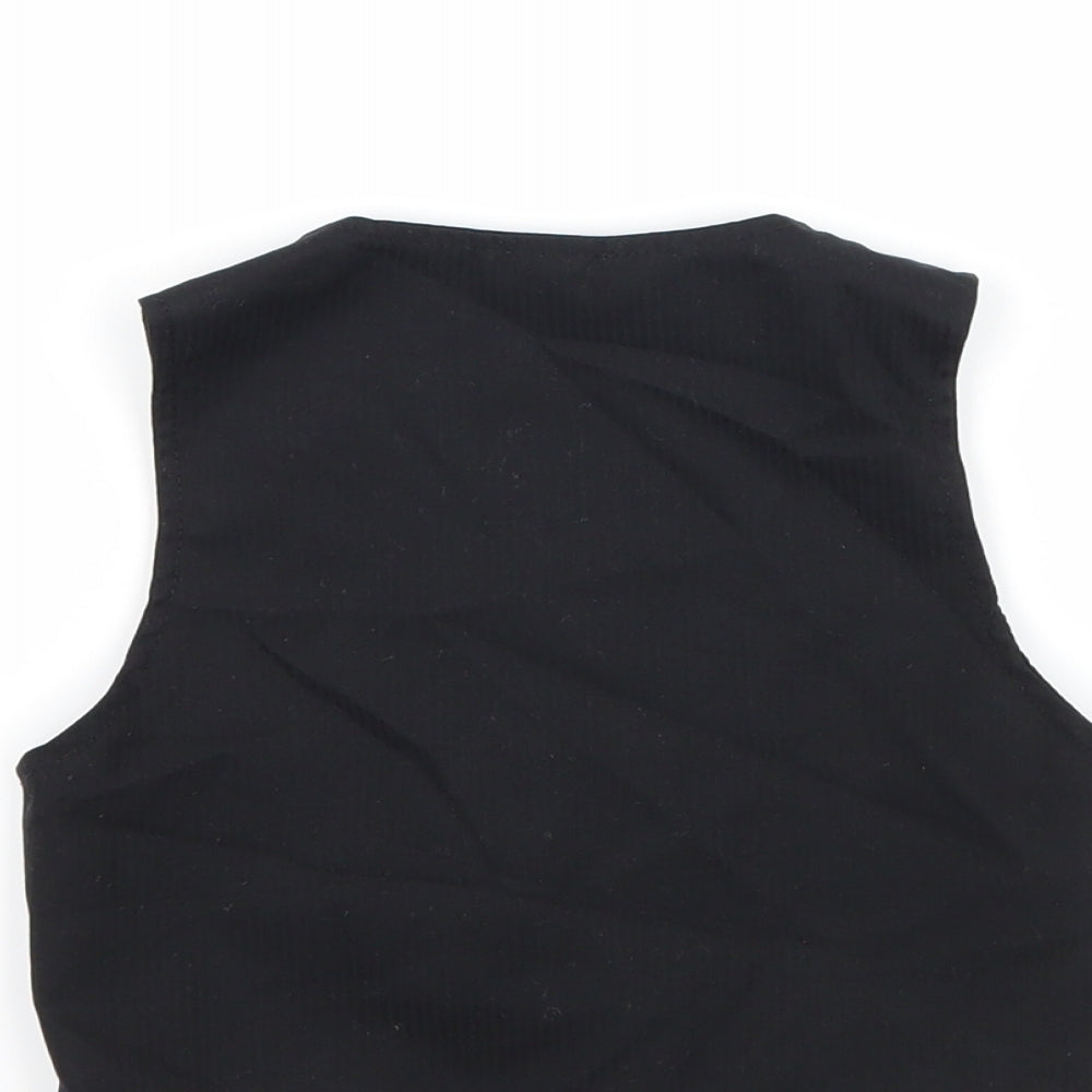 Preworn Boys Black   Jacket Waistcoat Size 12 Months