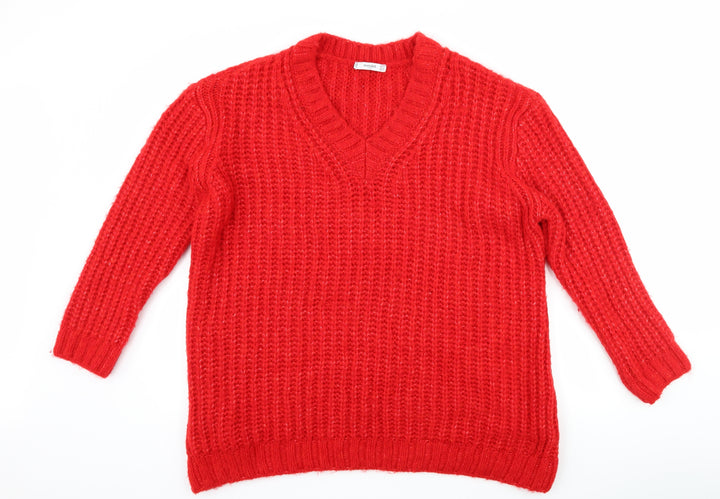 Mango Womens Red   Pullover Jumper Size S