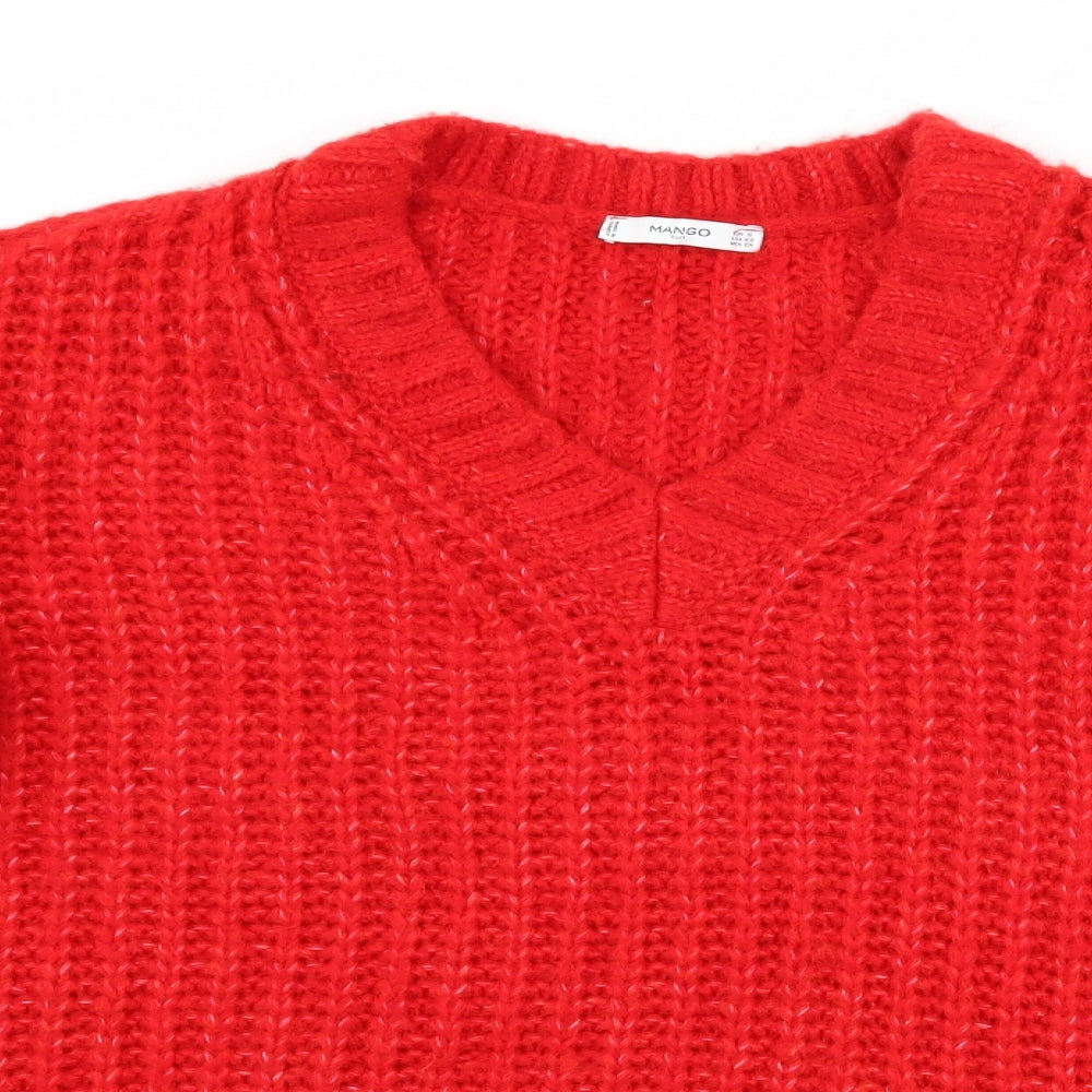 Mango Womens Red   Pullover Jumper Size S