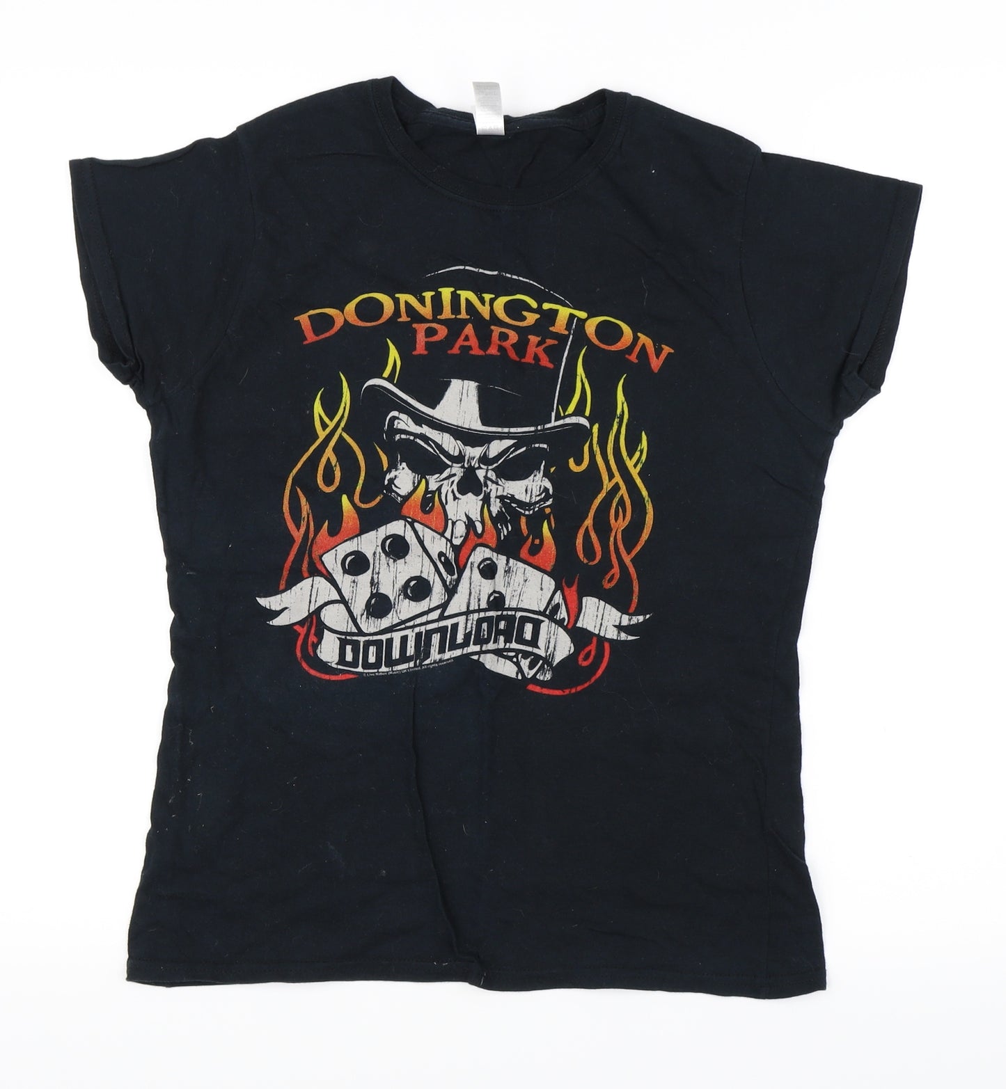 Gildan Soft Style Womens Black   Basic T-Shirt Size L  - Download Festival 2010