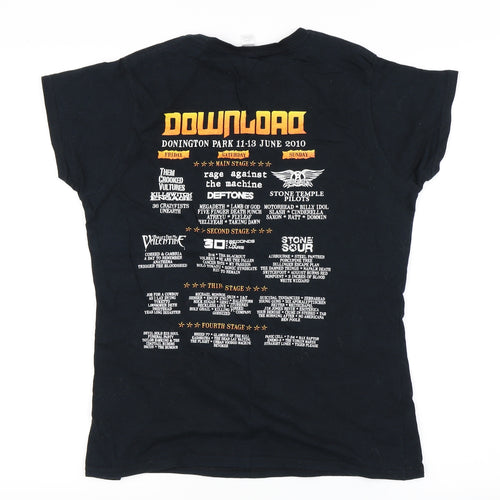 Gildan Soft Style Womens Black   Basic T-Shirt Size L  - Download Festival 2010