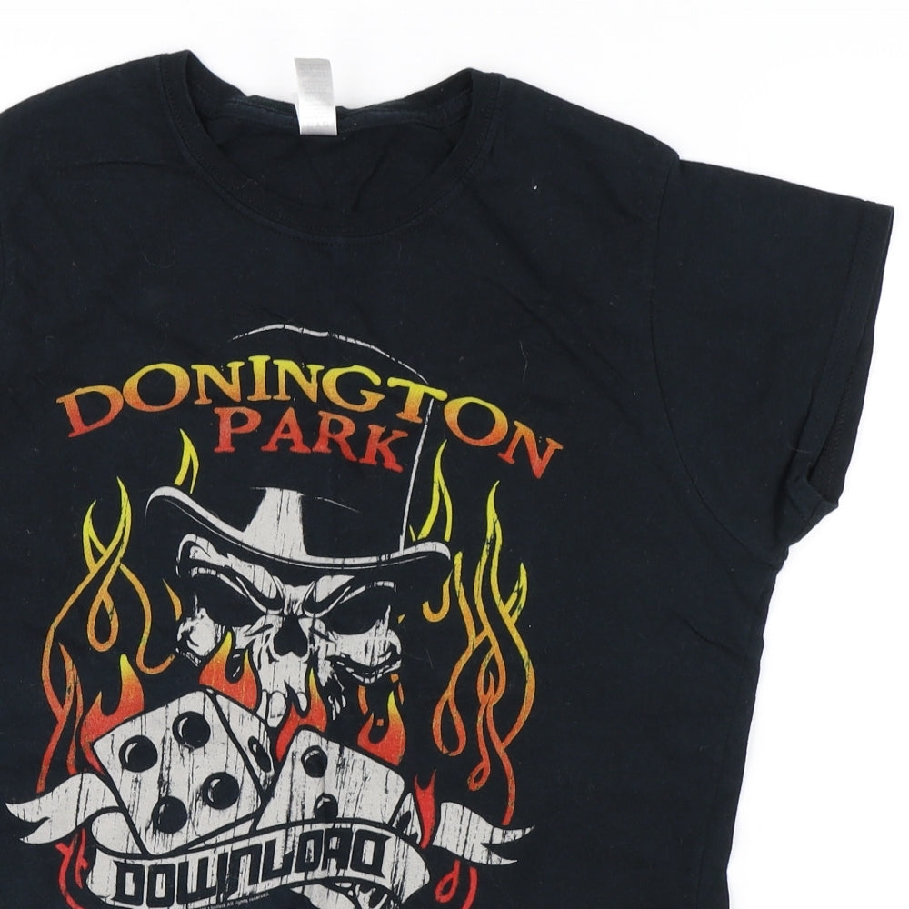 Gildan Soft Style Womens Black   Basic T-Shirt Size L  - Download Festival 2010
