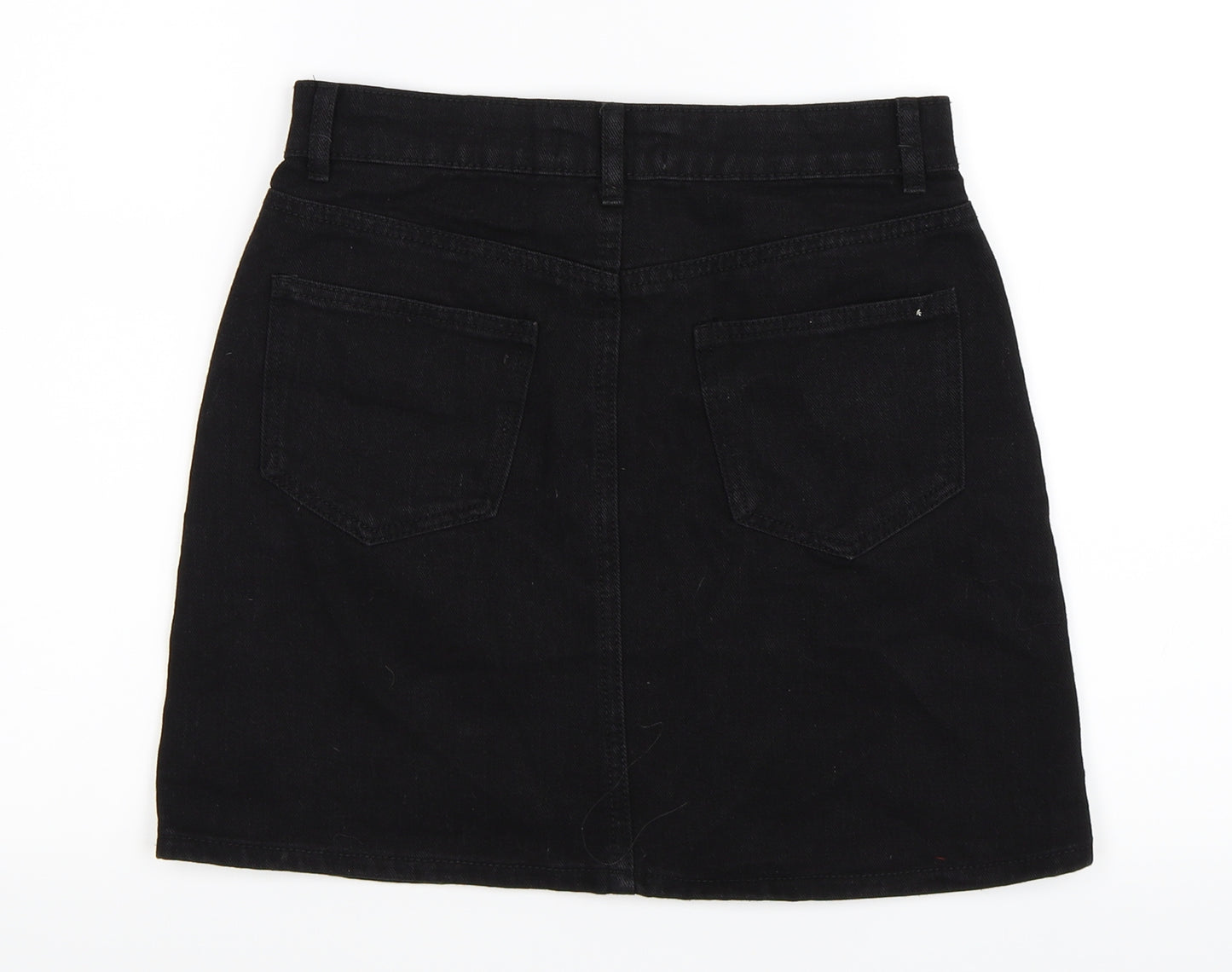 Primark Womens Black  Denim A-Line Skirt Size 8