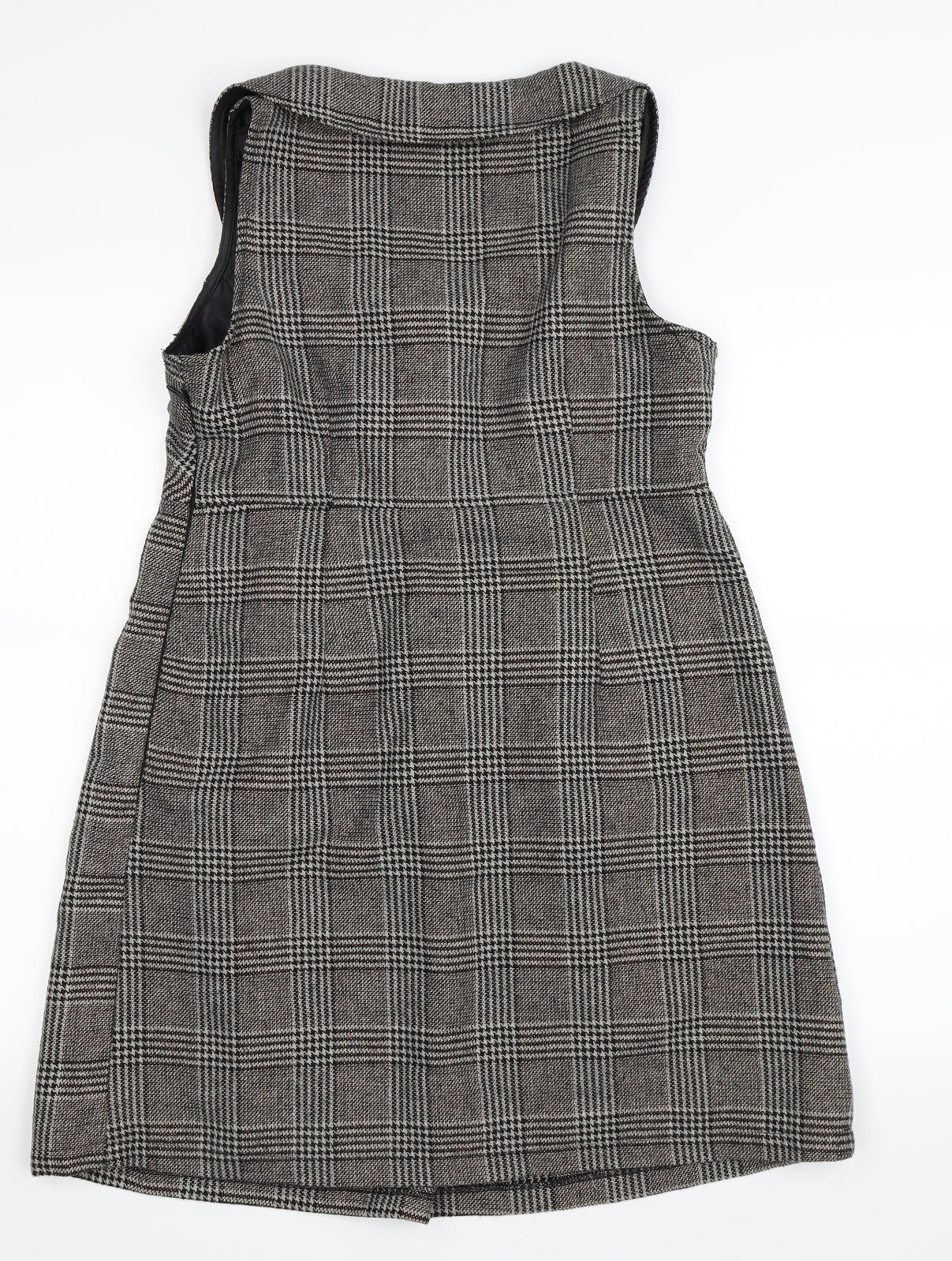 Primark Womens Brown Check  Pinafore/Dungaree Dress  Size 10