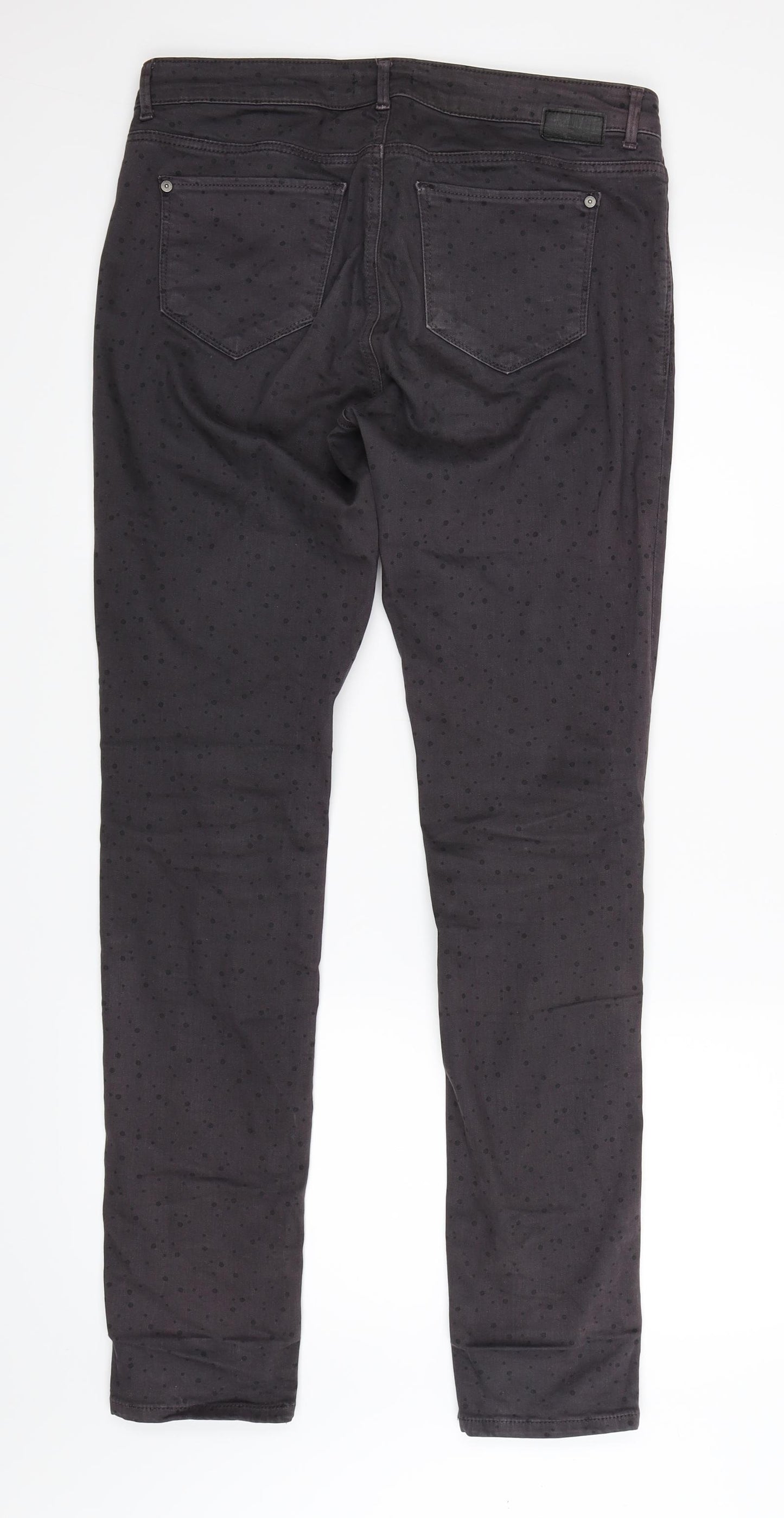 Spirit Womens Purple Polka Dot  Skinny Jeans Size 32 in L31 in