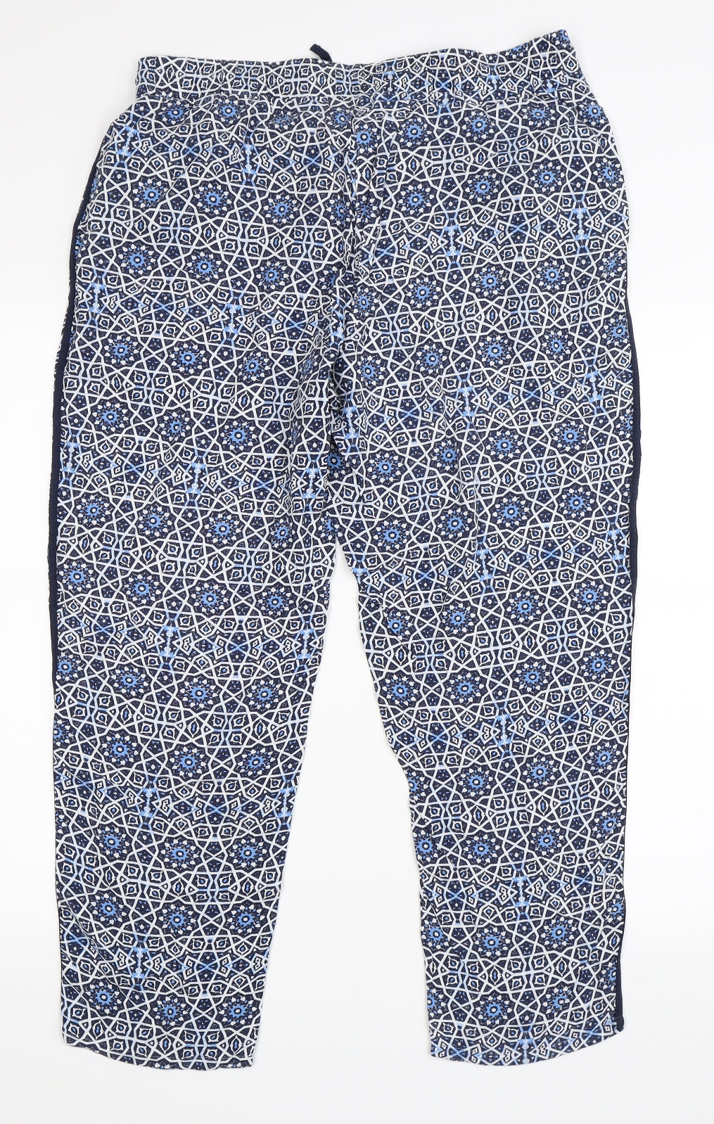 Marks and Spencer Womens Blue Paisley   Pyjama Pants Size 18