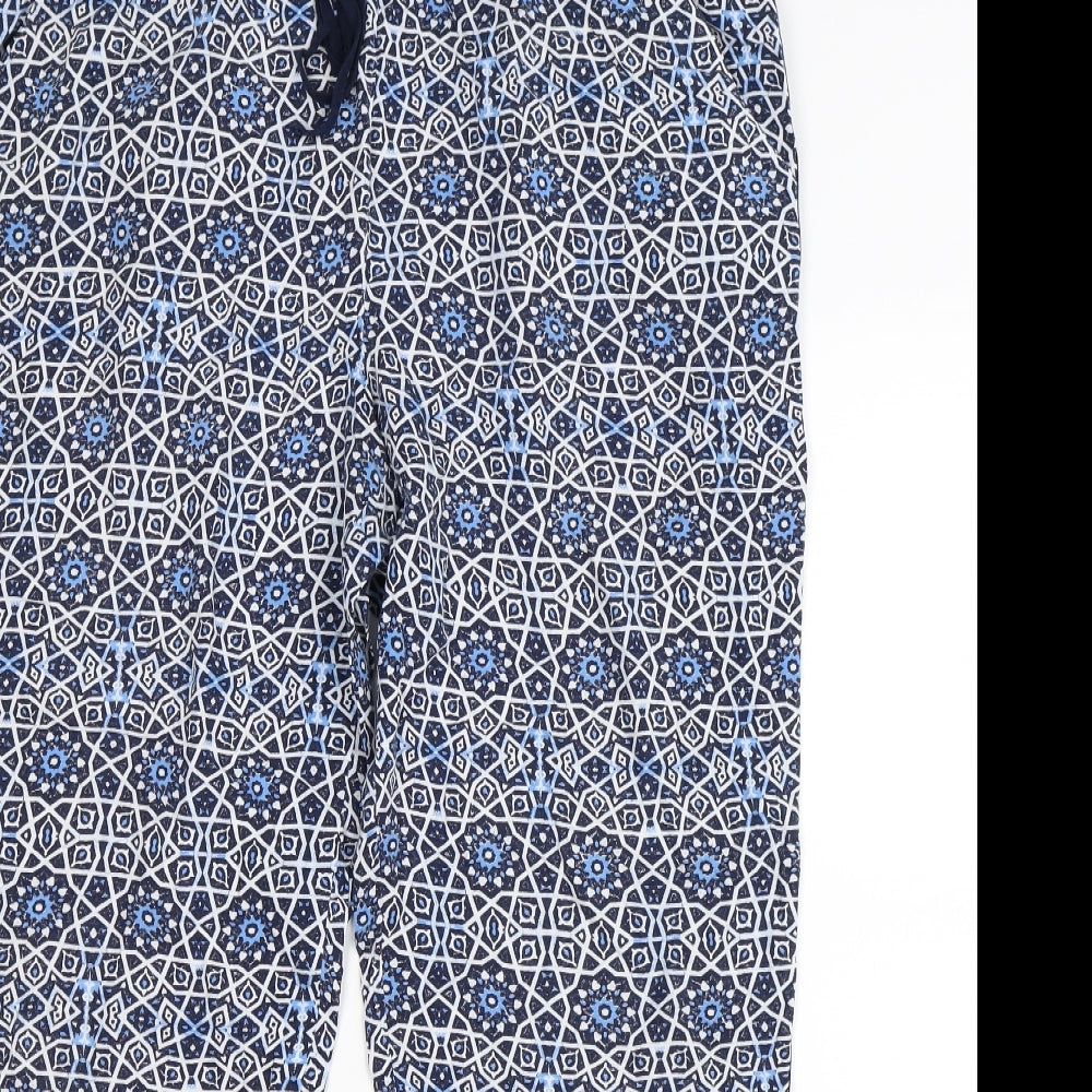 Marks and Spencer Womens Blue Paisley   Pyjama Pants Size 18