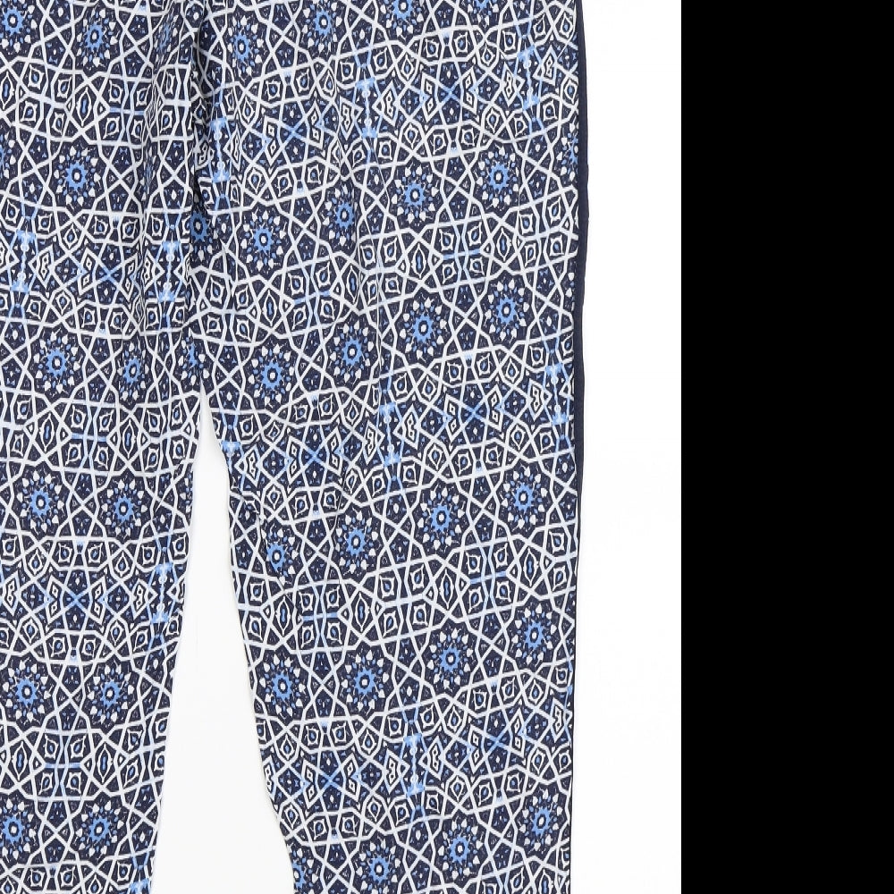 Marks and Spencer Womens Blue Paisley   Pyjama Pants Size 18