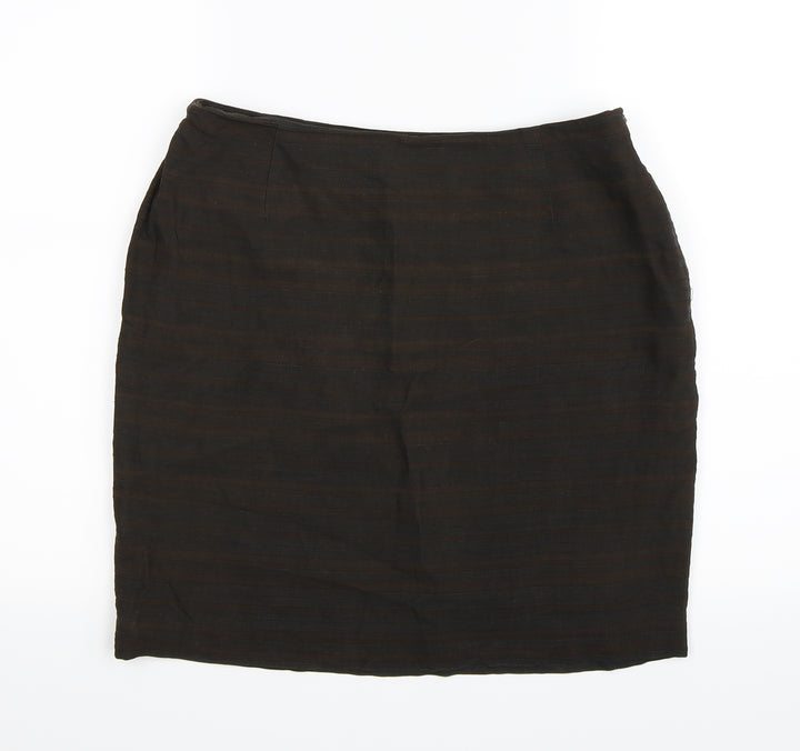 Kaliko Womens Green A-Line Skirt Size 14