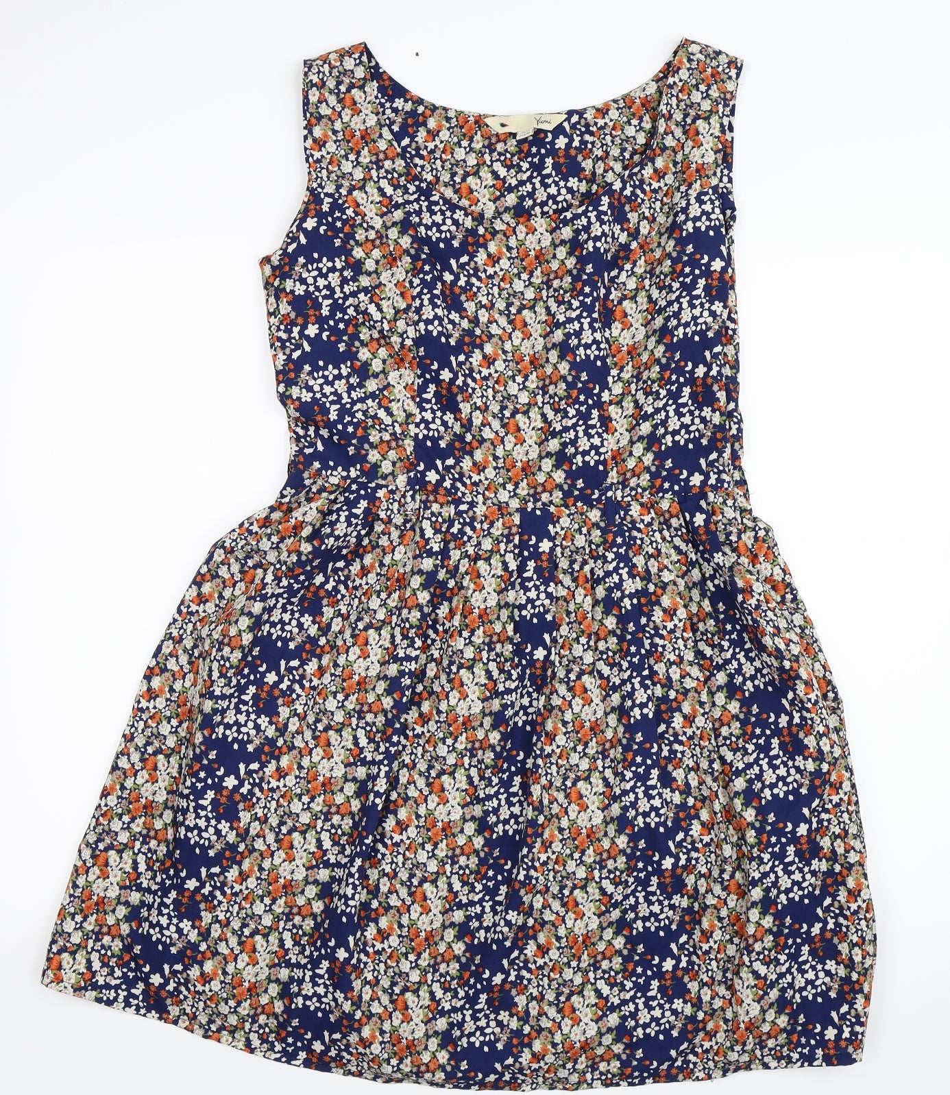 Yumi Womens Multicoloured Floral  Skater Dress  Size 14