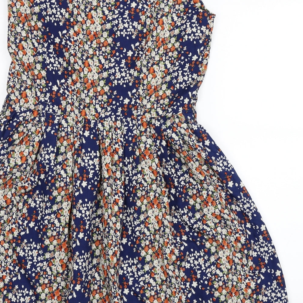 Yumi Womens Multicoloured Floral  Skater Dress  Size 14