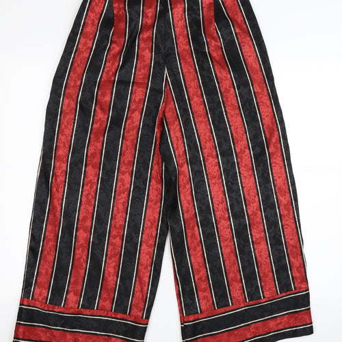 Primark Womens Red Striped  Cropped Trousers Size 12 L23 in