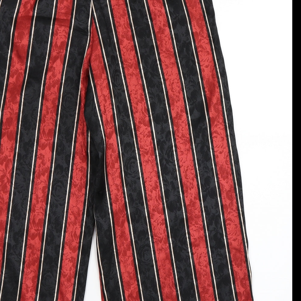 Primark Womens Red Striped  Cropped Trousers Size 12 L23 in