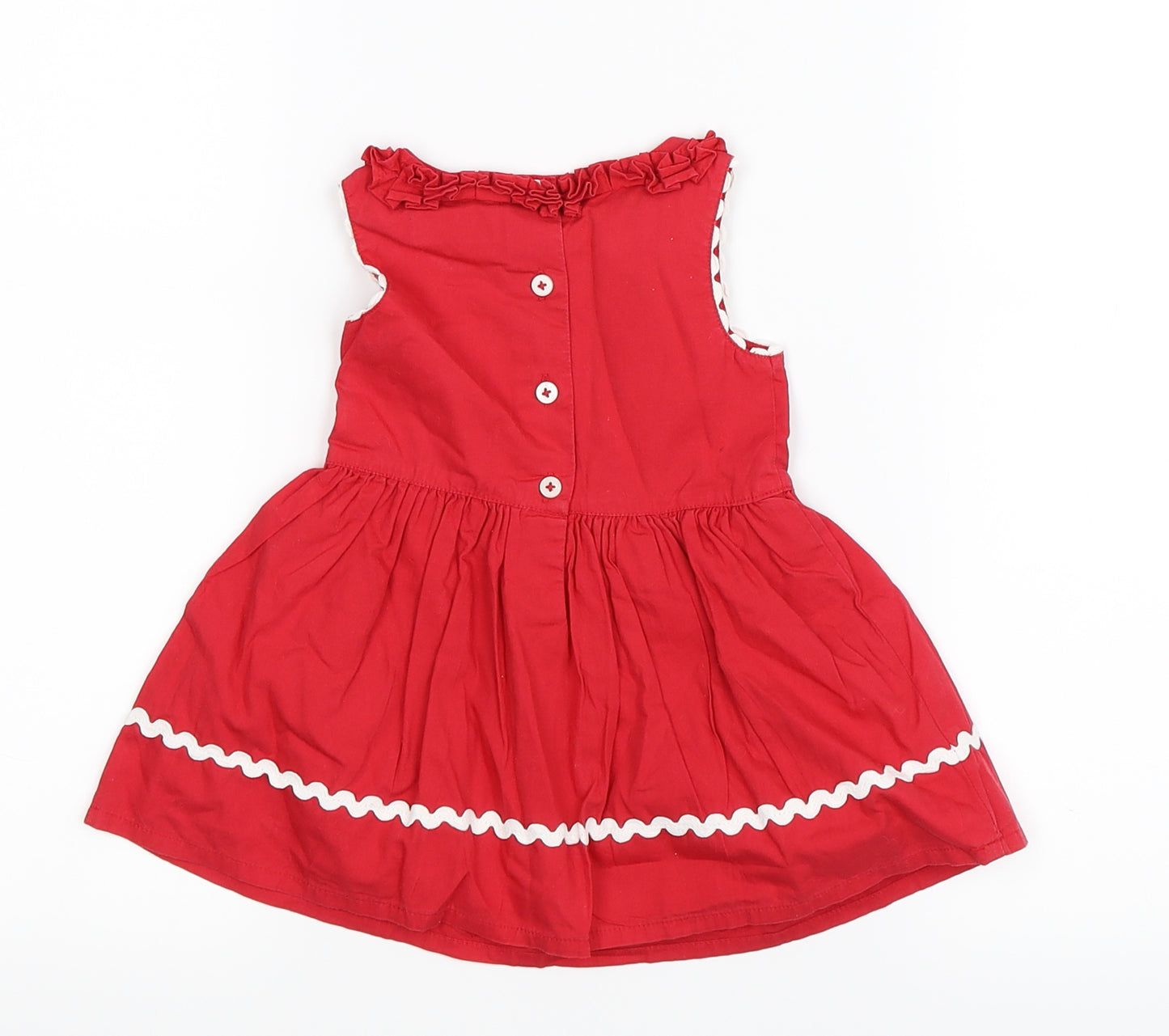 NEXT Girls Red   Skater Dress  Size 3-6 Months