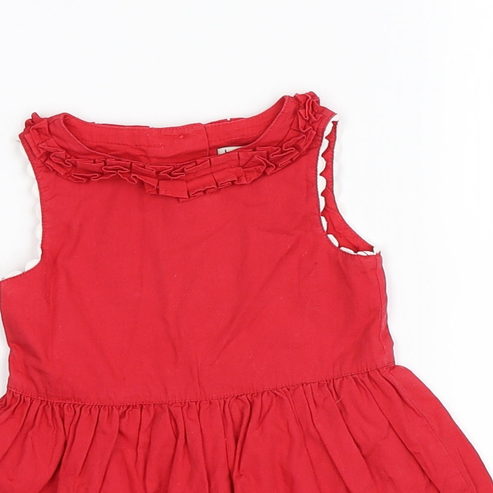 NEXT Girls Red   Skater Dress  Size 3-6 Months