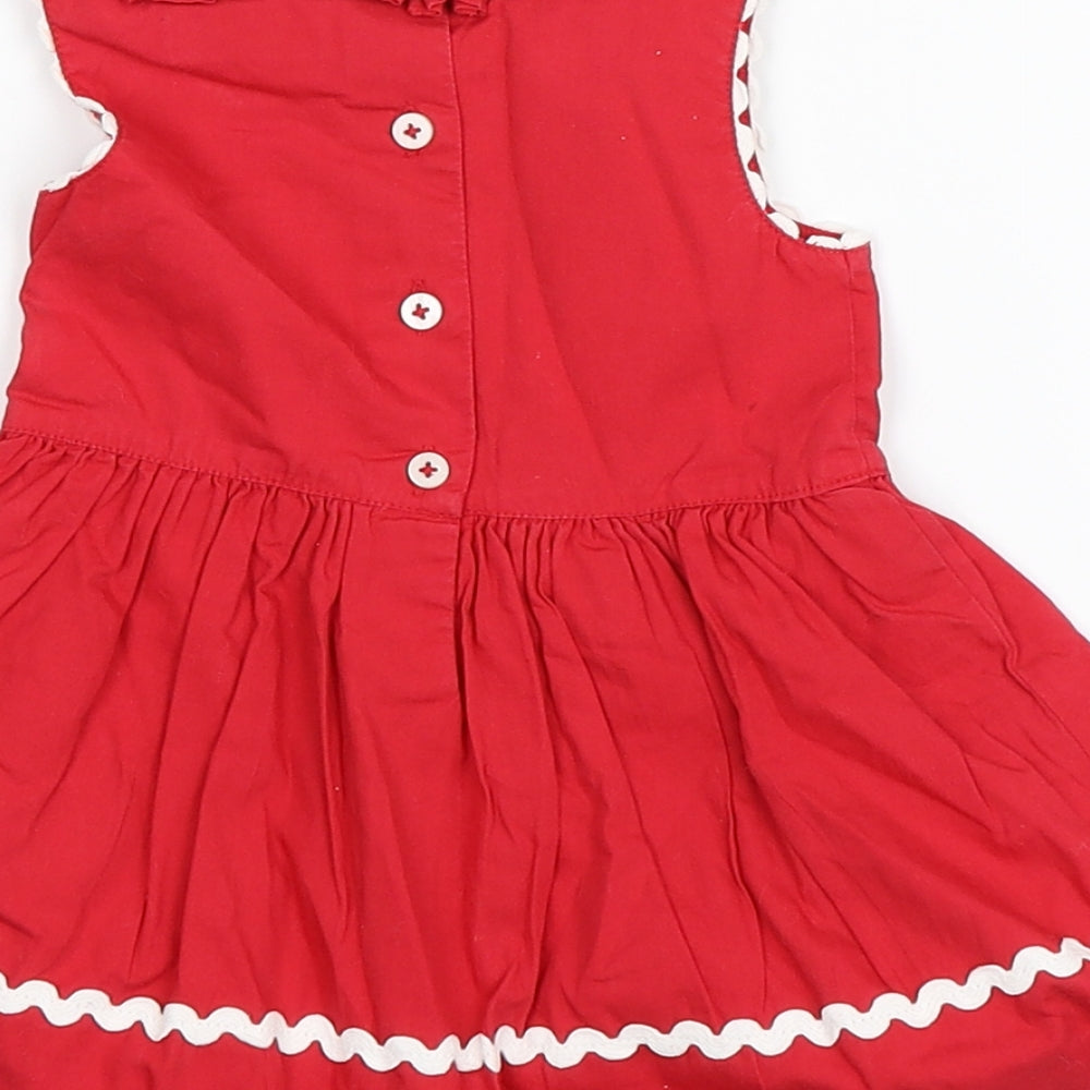 NEXT Girls Red   Skater Dress  Size 3-6 Months