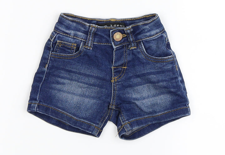 Primark Girls Blue Cropped Trousers Size 3-6 Months - Shorts