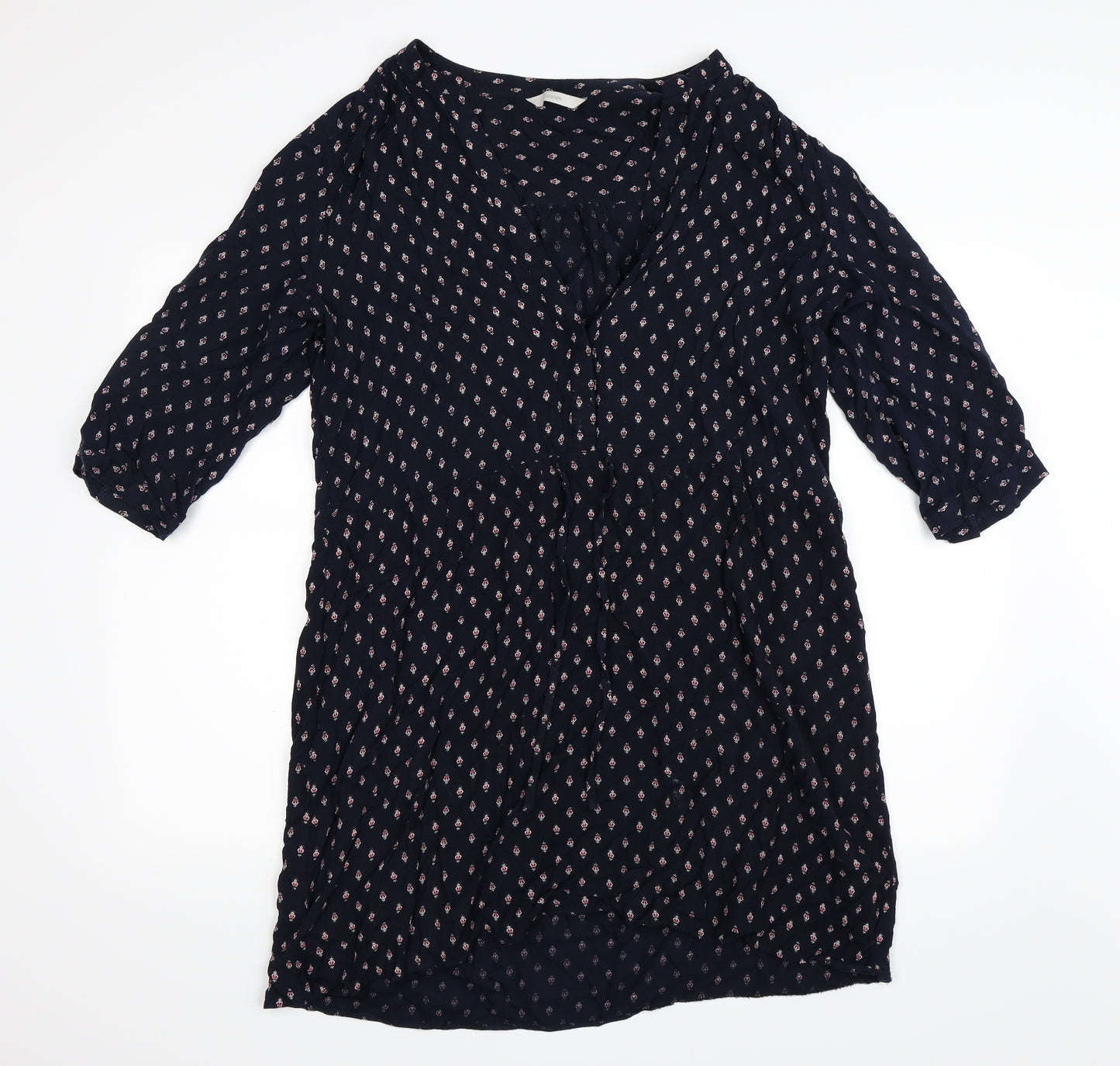 George Womens Blue Floral  T-Shirt Dress  Size 14