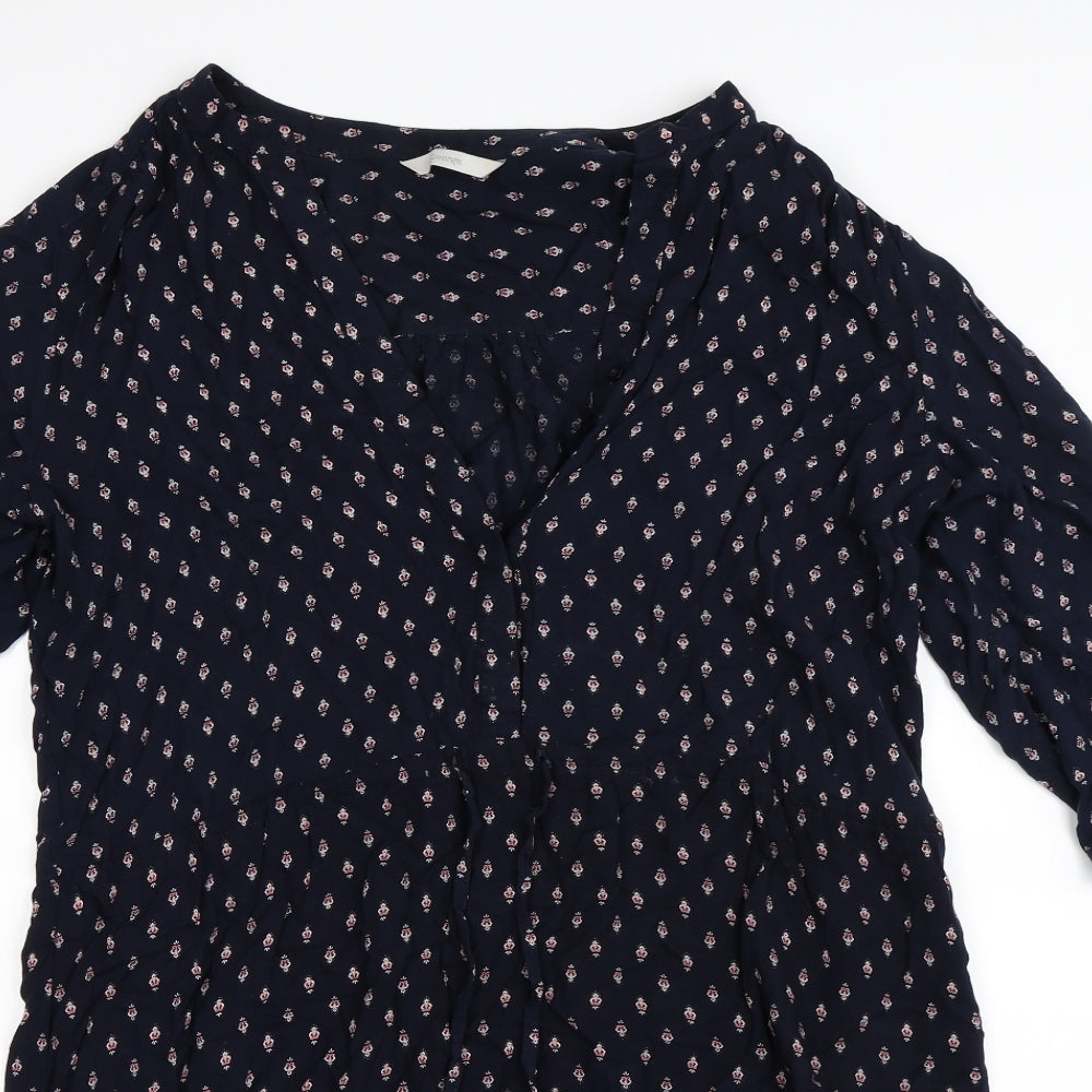 George Womens Blue Floral  T-Shirt Dress  Size 14