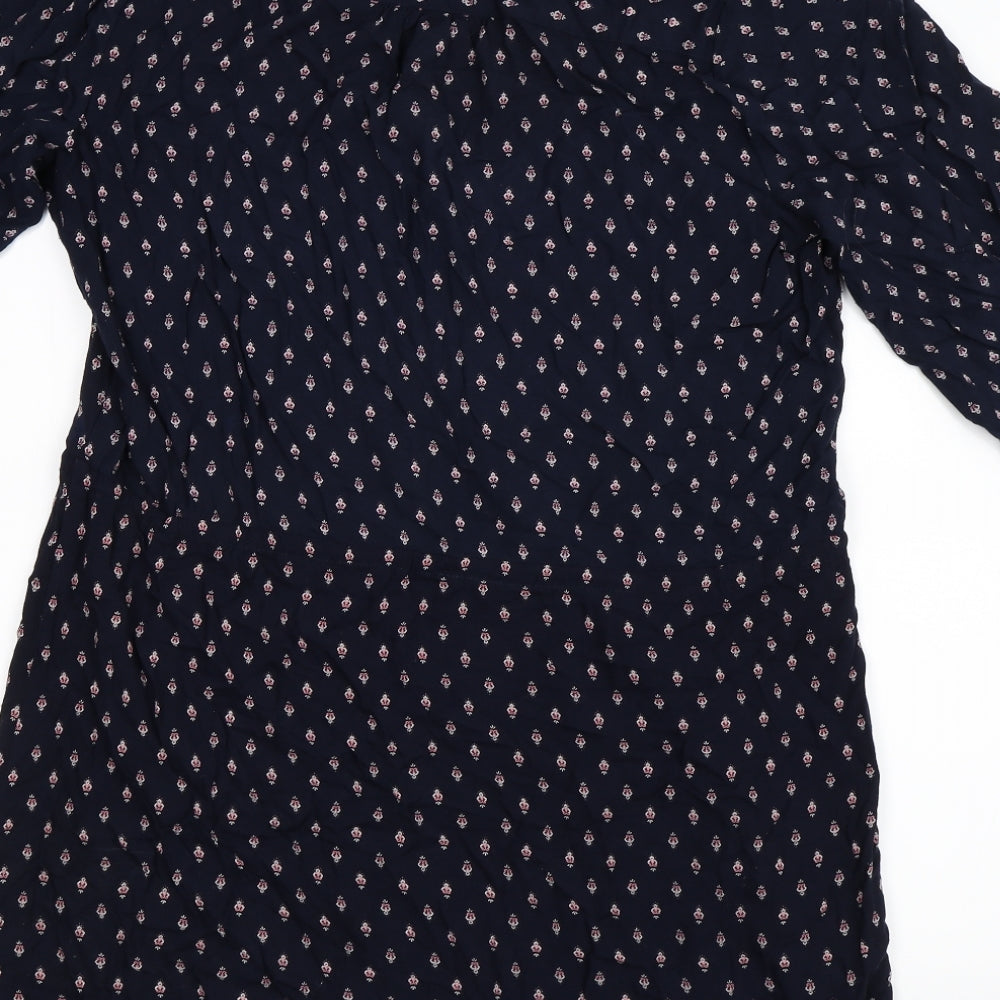 George Womens Blue Floral  T-Shirt Dress  Size 14