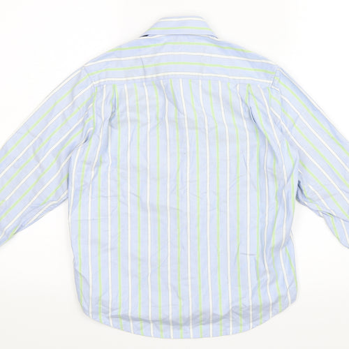 Bus Stop Boys Blue Striped  Basic Button-Up Size 8 Years