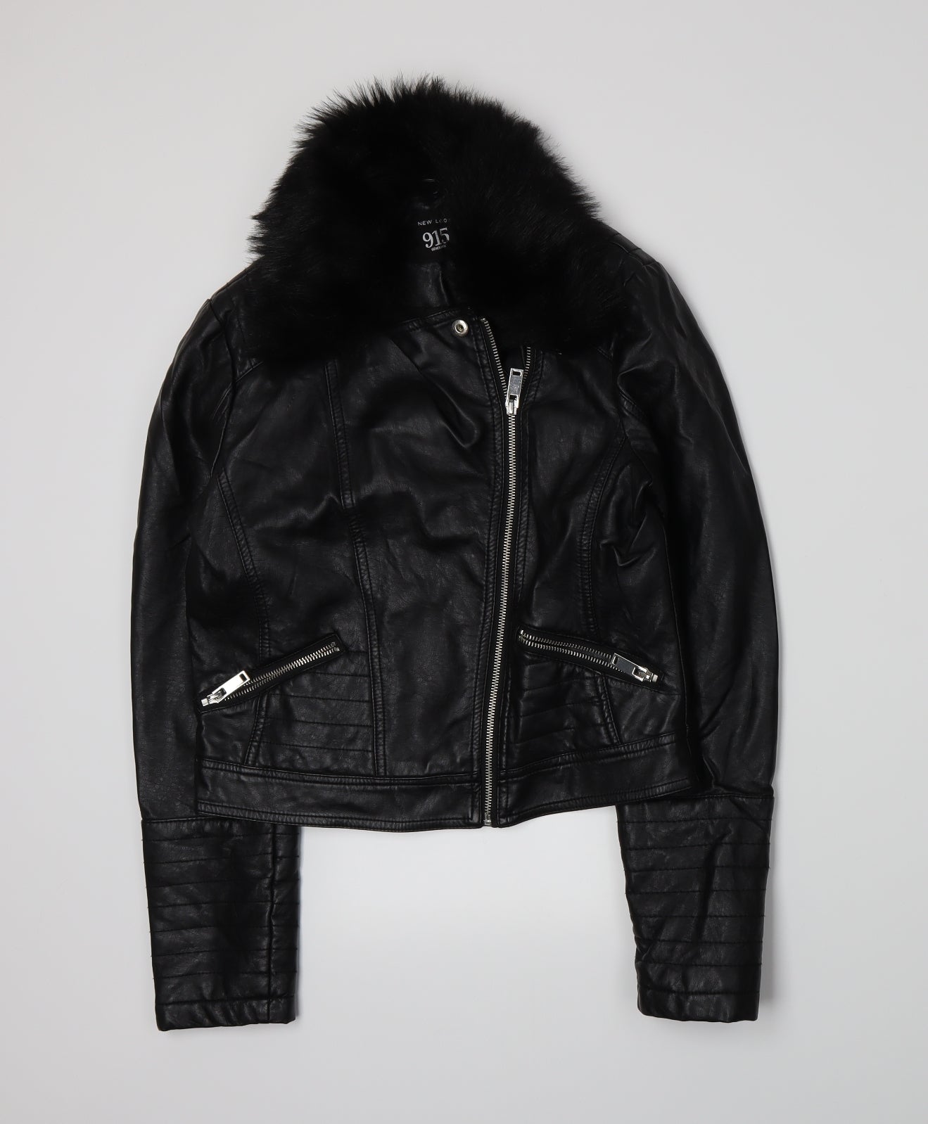 New Look Girls Black   Biker Jacket Size 14-15 Years