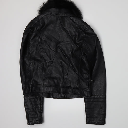 New Look Girls Black   Biker Jacket Size 14-15 Years