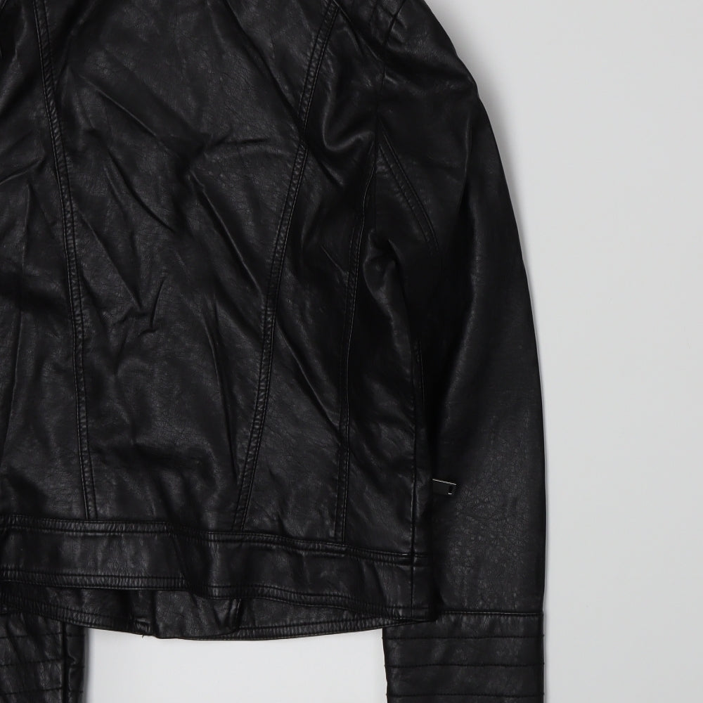 New Look Girls Black   Biker Jacket Size 14-15 Years