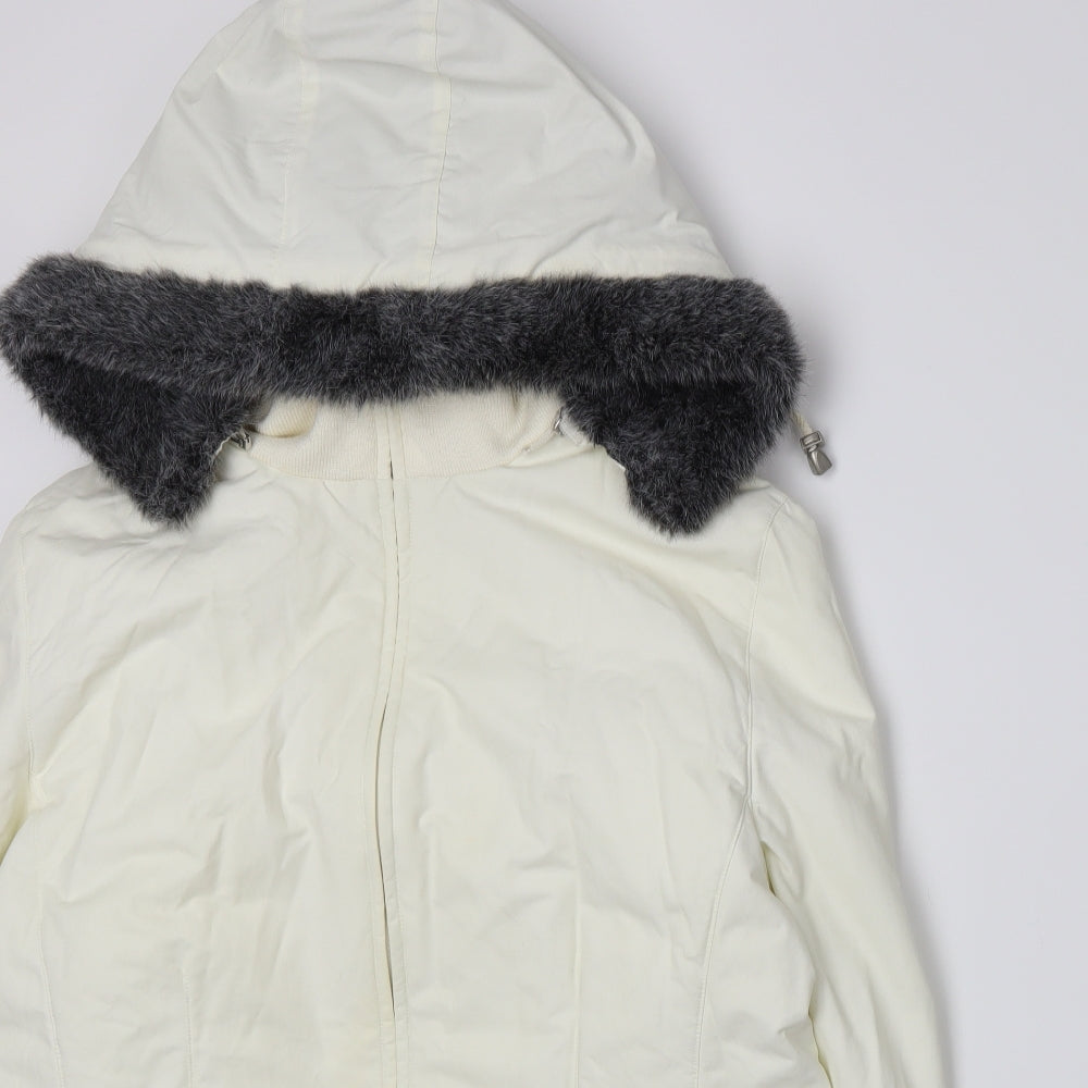 Maine New England Womens White   Parka Coat Size 20