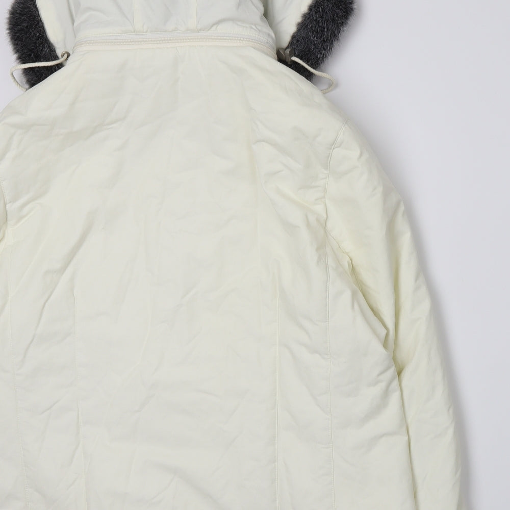 Maine New England Womens White   Parka Coat Size 20