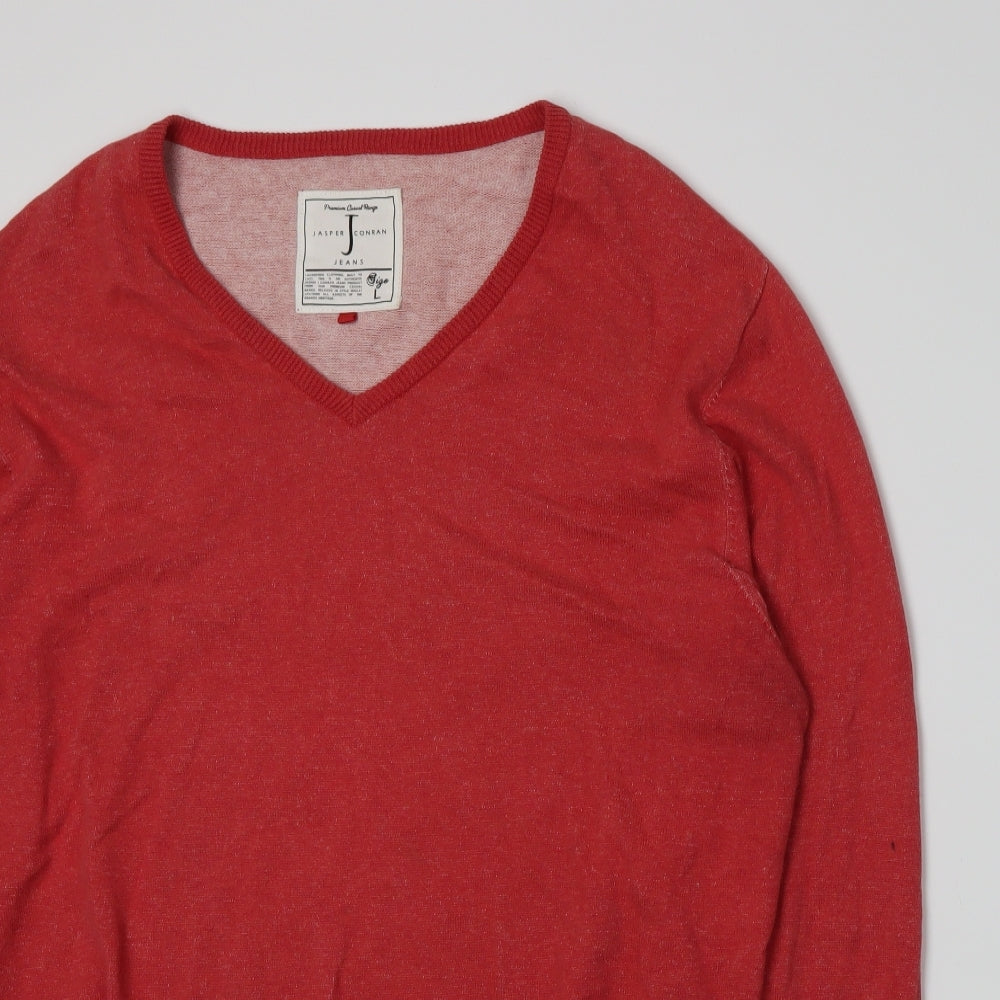Jasper Conran Mens Red  Knit Pullover Jumper Size L