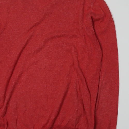 Jasper Conran Mens Red  Knit Pullover Jumper Size L