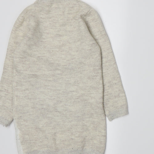 Primark Girls Beige  Knit Pullover Jumper Size 4-5 Years