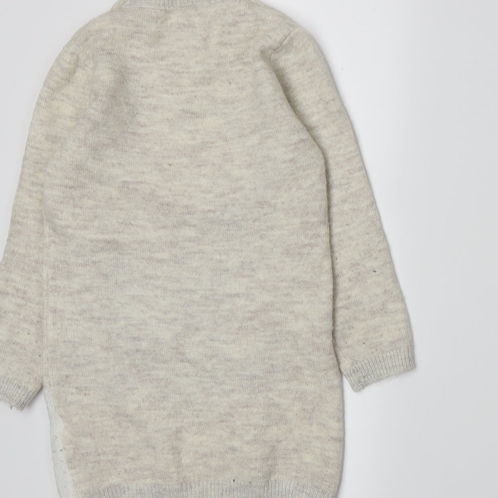Primark Girls Beige  Knit Pullover Jumper Size 4-5 Years
