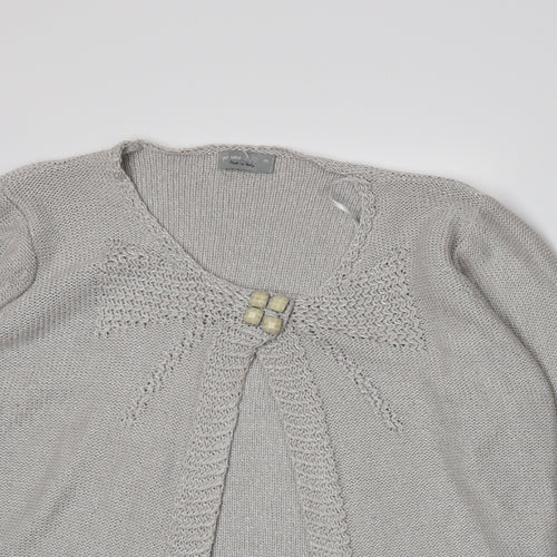 Per Una Womens Grey  Knit Cardigan Jumper Size M